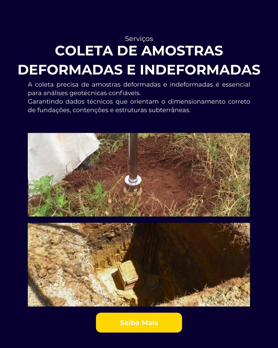 Coleta de Amostras Deformadas e Indeformadas