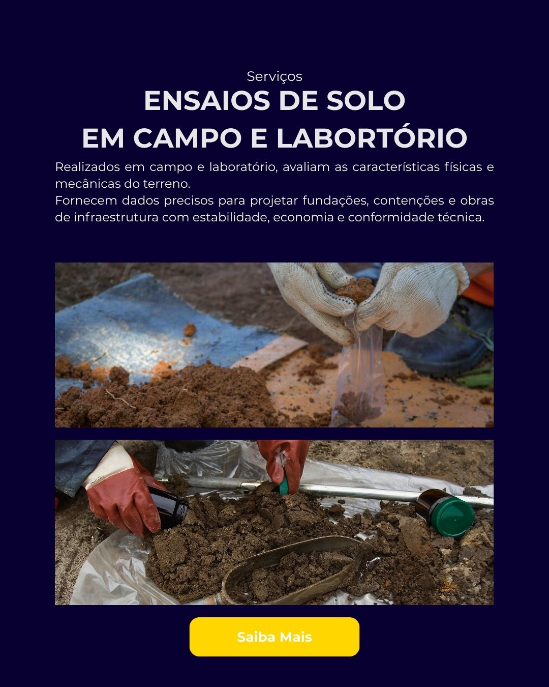 Ensaios de Solo em Campo e Laboratório