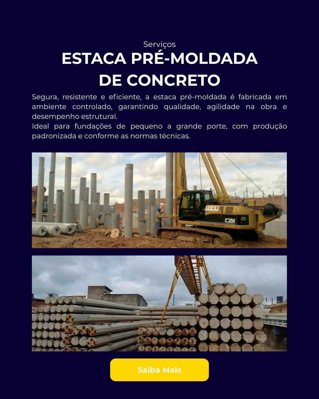 Estaca Pré-Moldada de Concreto