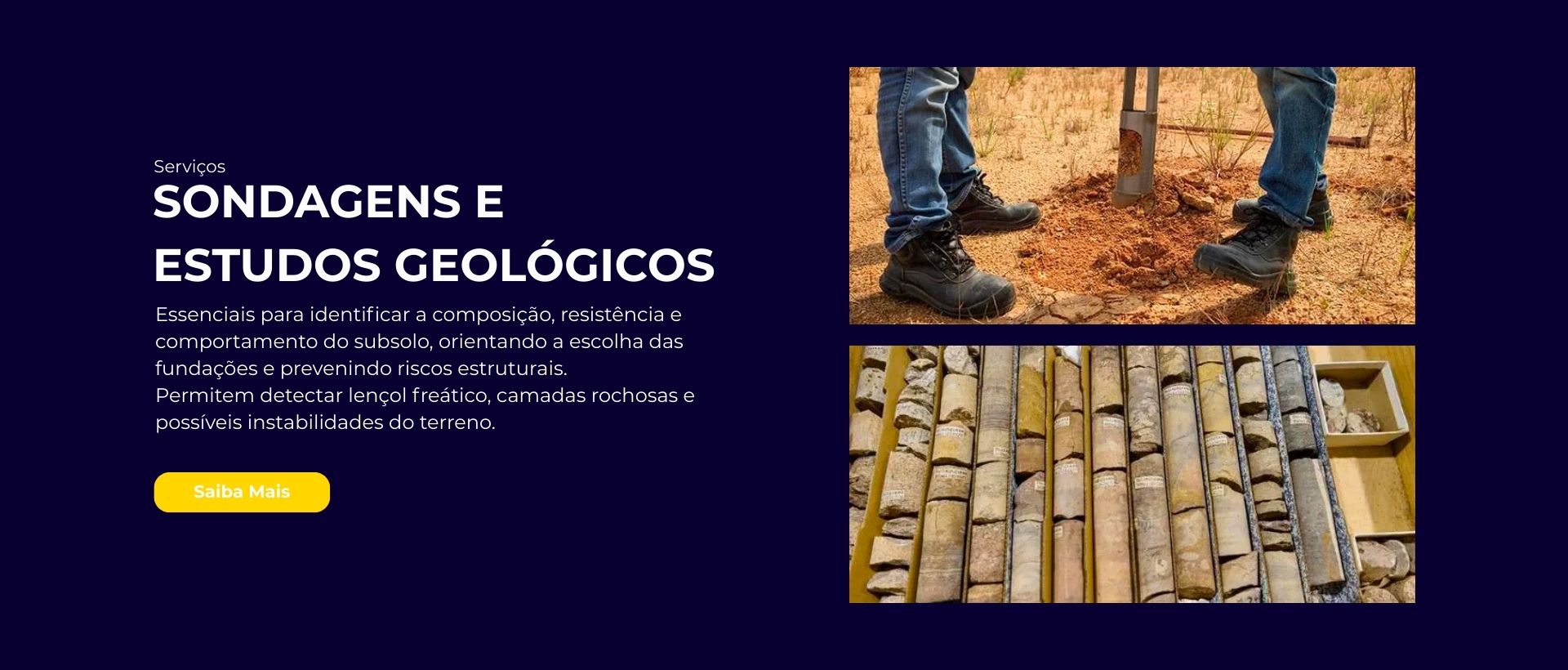 Sondagens e Estudos Geológicos