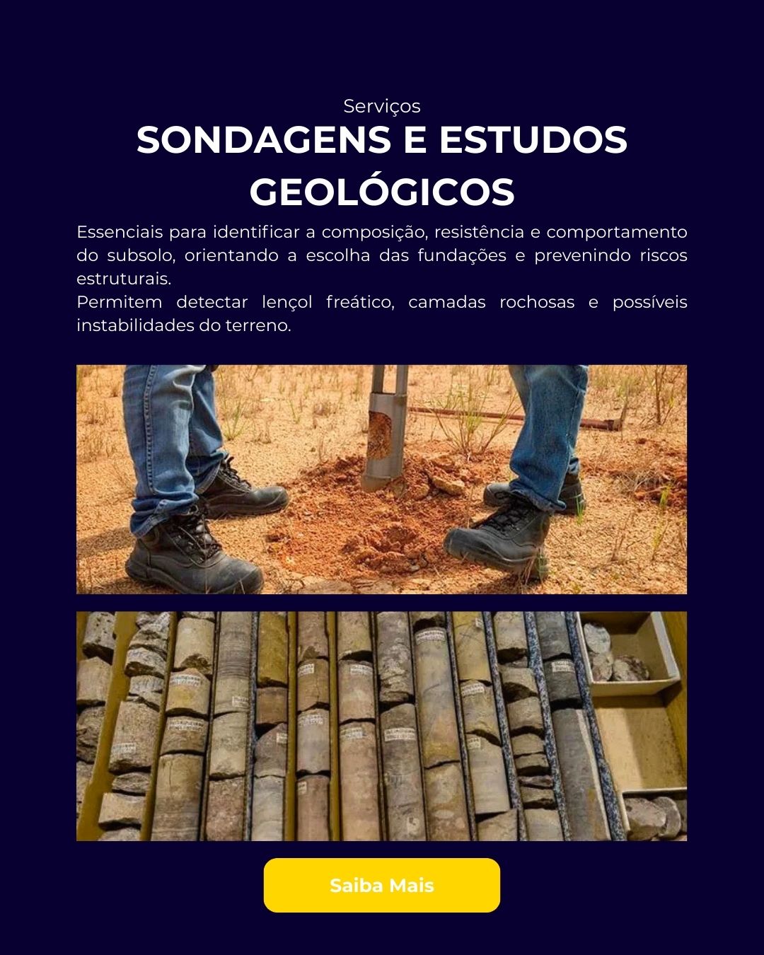 Sondagens e Estudos Geológicos